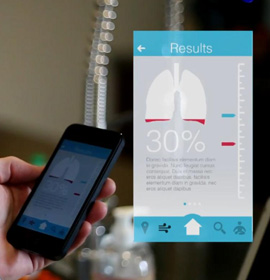 Osman Cueto's “BREATHE: The Connected Inhaler” includes a mobile app for smartphones